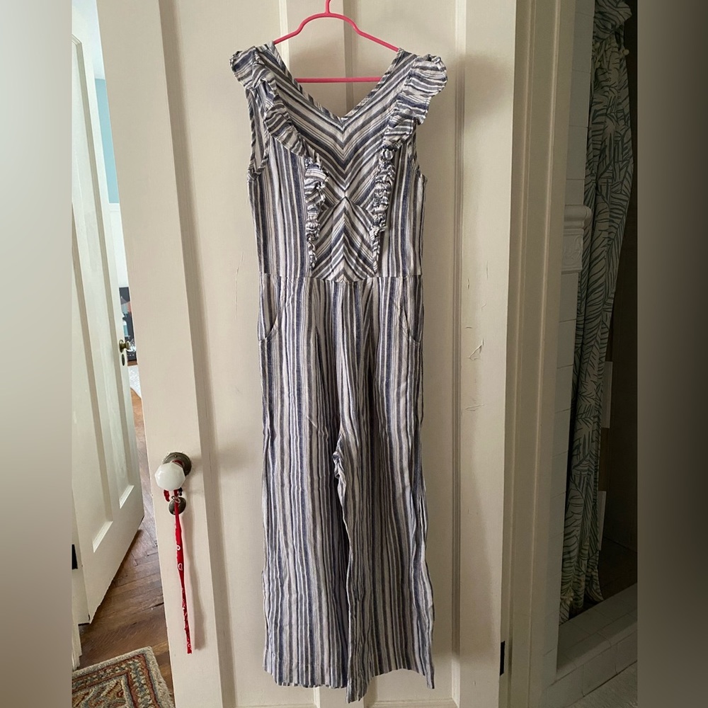 Habitual Girl stripped blue and white jumpsuit Girls size 16